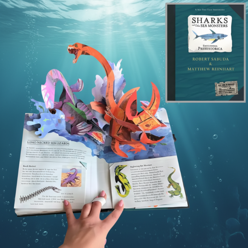 JurassicKids – Ekscytująca i edukacyjna – encyklopedia dinozaurów 3D w formie książki z wyskakującymi ilustracjami