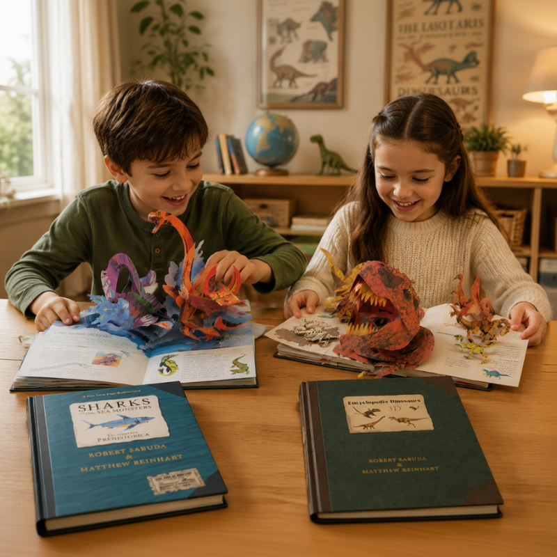 JurassicKids – Ekscytująca i edukacyjna – encyklopedia dinozaurów 3D w formie książki z wyskakującymi ilustracjami