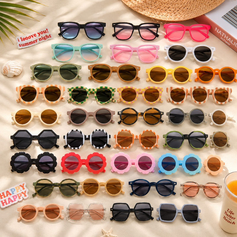 Kids Sunglasses Set – Ochrona przed promieniowaniem UV i zabawa – okulary przeciwsłoneczne dla dzieci