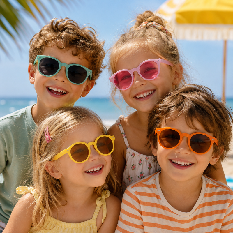 Kids Sunglasses Set – Ochrona przed promieniowaniem UV i zabawa – okulary przeciwsłoneczne dla dzieci