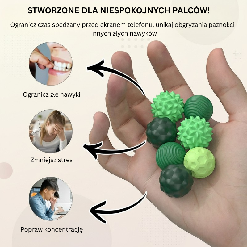 CalmSphere – Delikatna i skupiona – Magnetyczna zabawka antystresowa