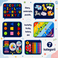 Thumbnail for 7-in-1 Busy Board – Motoryka i nauka – tablica z zadaniami