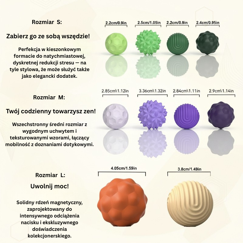 CalmSphere – Delikatna i skupiona – Magnetyczna zabawka antystresowa