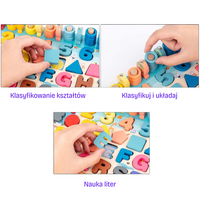 Thumbnail for Woods™ - Drewniana tablica z cyframi i literami - Zabawki Montessori