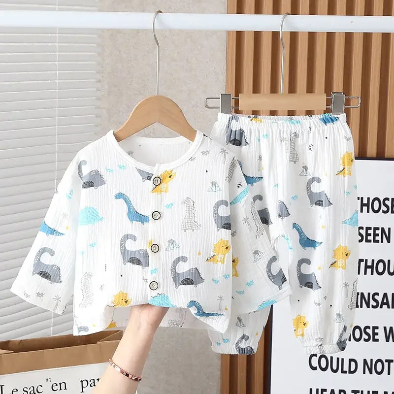 Mini Fashion™ - Lniany zestaw odzieży dziecięcej - Ubrania dla dzieci
