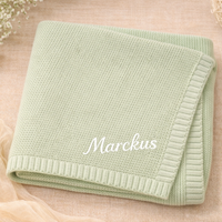 Thumbnail for Personalized Baby Blanket – Miękki i wyjątkowy – bawełniany koc z indywidualnym haftem