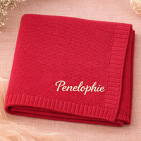 Thumbnail for Personalized Baby Blanket – Miękki i wyjątkowy – bawełniany koc z indywidualnym haftem