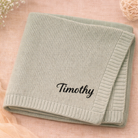 Thumbnail for Personalized Baby Blanket – Miękki i wyjątkowy – bawełniany koc z indywidualnym haftem