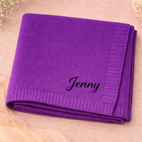 Thumbnail for Personalized Baby Blanket – Miękki i wyjątkowy – bawełniany koc z indywidualnym haftem