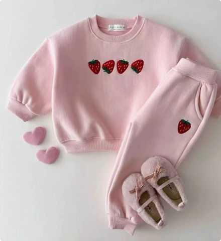 Mini Fashion™ - Sweter w truskawki - Odzież dziecięca