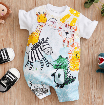 Mini Fashion™ - Komfort na każdą noc - Body piżamowe z krótkim rękawem