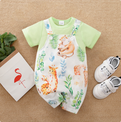 Mini Fashion™ - Komfort na każdą noc - Body piżamowe z krótkim rękawem