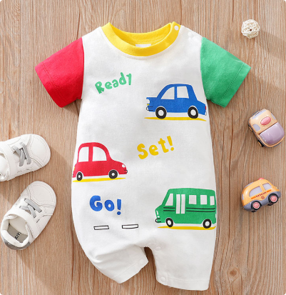 Mini Fashion™ - Komfort na każdą noc - Body piżamowe z krótkim rękawem