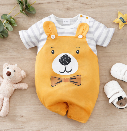Mini Fashion™ - Komfort na każdą noc - Body piżamowe z krótkim rękawem