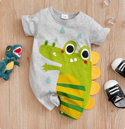 Mini Fashion™ - Komfort na każdą noc - Body piżamowe z krótkim rękawem