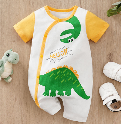 Mini Fashion™ - Komfort na każdą noc - Body piżamowe z krótkim rękawem