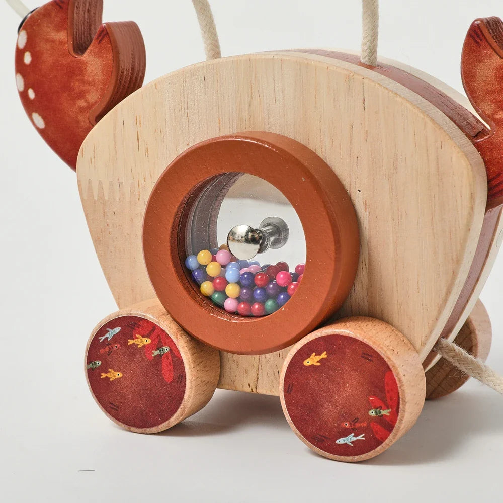 Crab Pull Toy™ – Zabawa i nauka – Drewniany krab