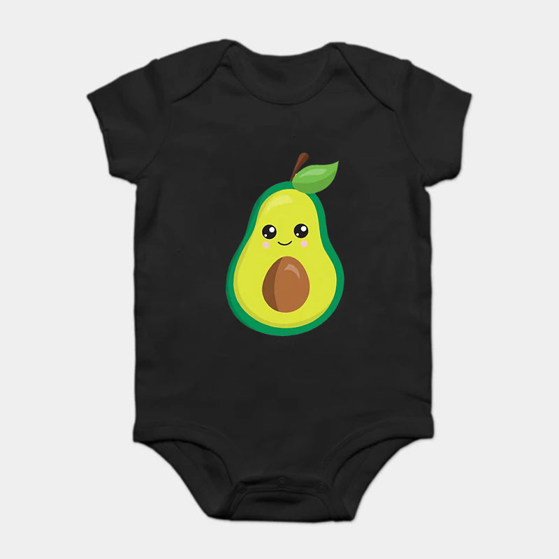 Mini Fashion™ - Czarna koszulka z awokado - Rodzinne dopasowanie