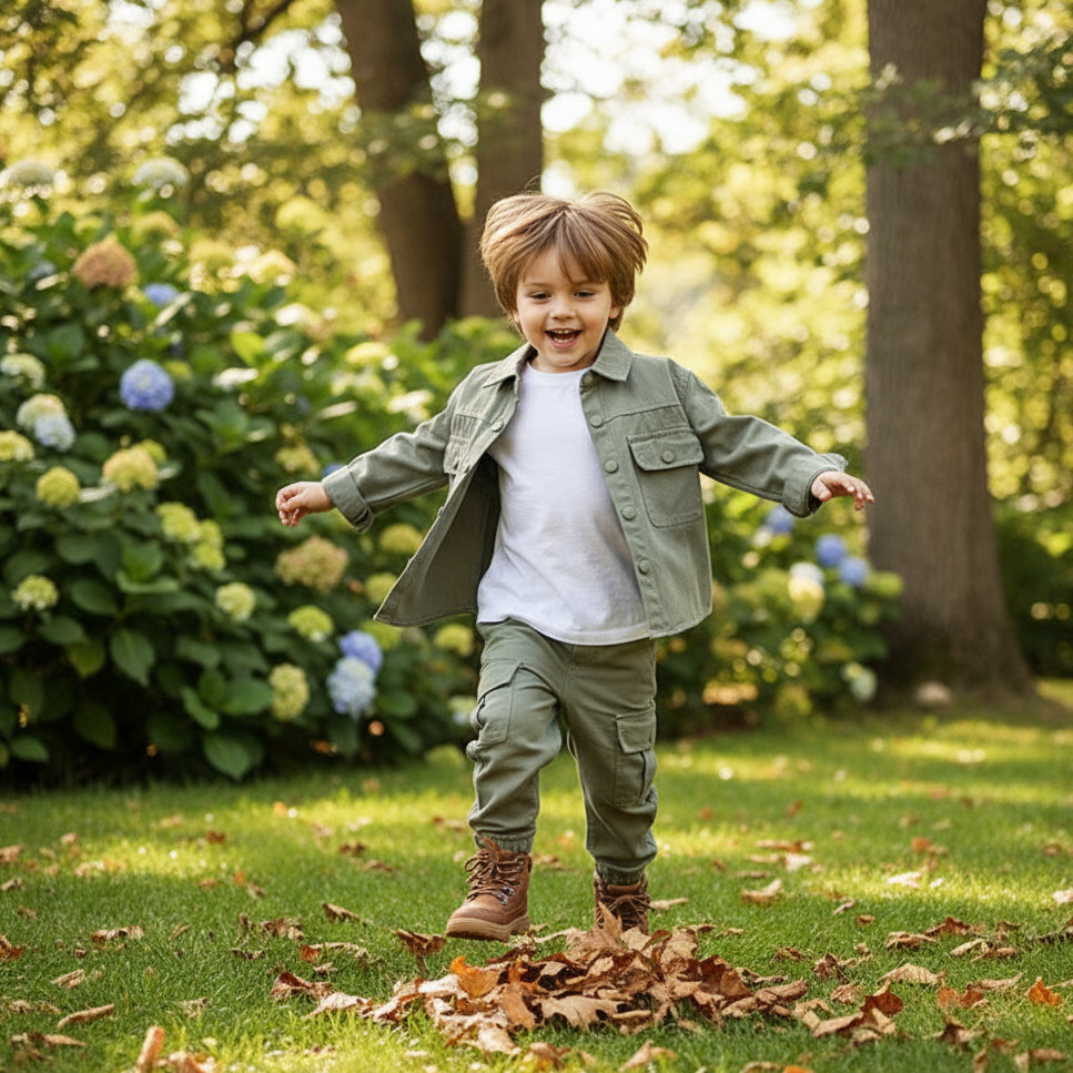LittleExplorer – Wygodne i stylowe – zestaw spodni i koszuli dla dzieci