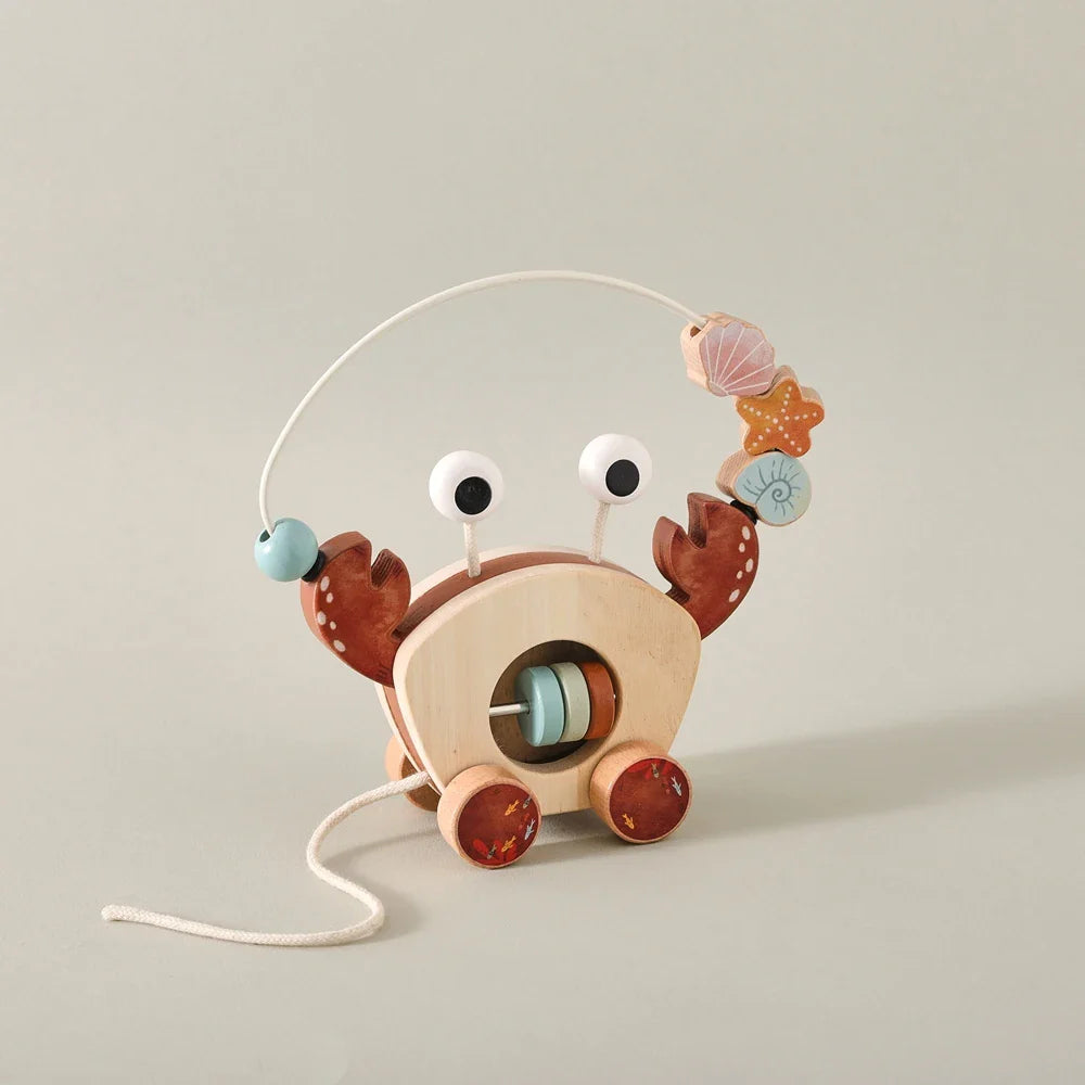 Crab Pull Toy™ – Zabawa i nauka – Drewniany krab