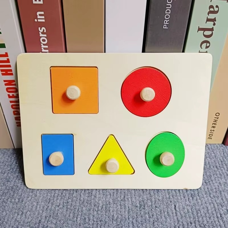 Woods™ - Geometryczna drewniana układanka - Puzzle edukacyjne