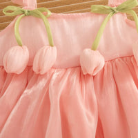 Thumbnail for Tulip Mesh Dress – Elegancja i wygoda – sukienka dziecięca