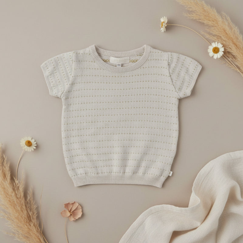 Bella Knit Top & Skirt – Lekki i przewiewny – letni zestaw dziecięcy z dzianiny