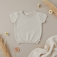 Thumbnail for Bella Knit Top & Skirt – Lekki i przewiewny – letni zestaw dziecięcy z dzianiny