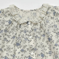 Thumbnail for Vine Print Blouse – Lekka i urocza – dziecięca bluzka z bufiastymi rękawami