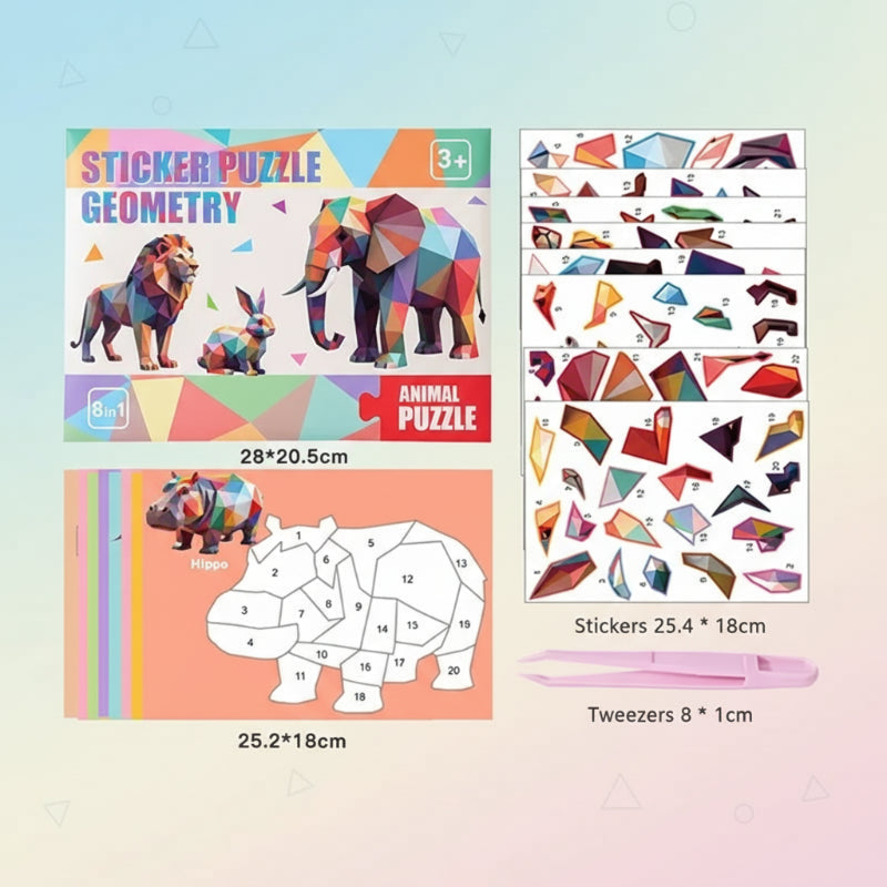 3D Sticker Puzzle – Kreatywne i edukacyjne – geometryczna układanka 3D