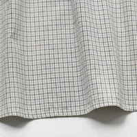 Thumbnail for Check Dress – Miękka i oddychająca – klasyczny kołnierzyk z bufiastymi rękawami