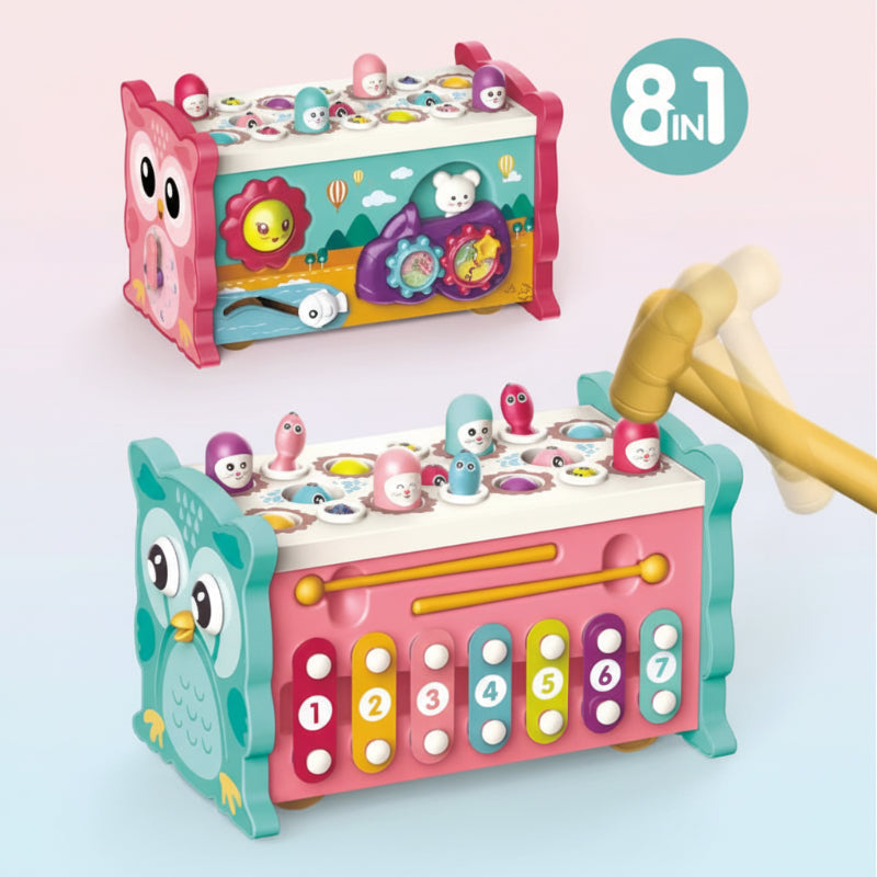 Montessori Hammering Toy – Motoryka i nauka – zestaw zabawowy 8 w 1