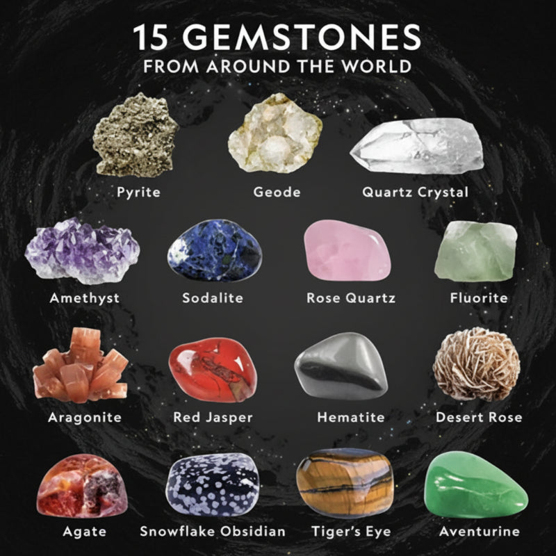 Gemstone Dig Kit – Odkrywanie i nauka – zestaw do wydobywania kryształów