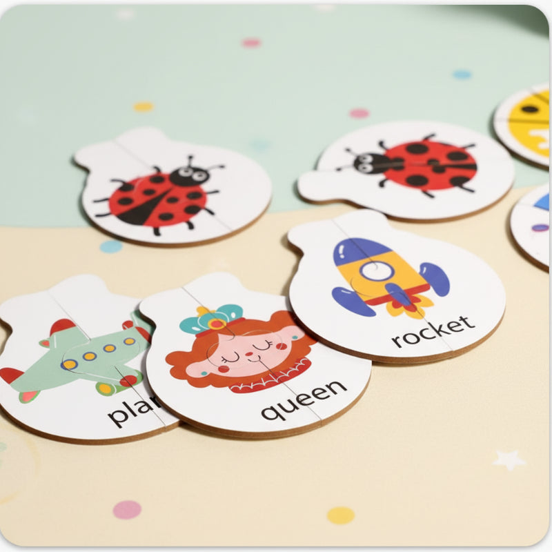 Wooden Letter Matching Game – Nauka i zabawa – Puzzle z alfabetem