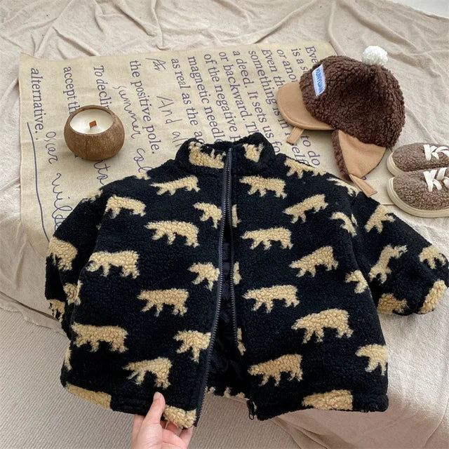 Mini Fashion™  – Wyjątkowo miękka i ciepła – polarowa kamizelka z motywem misiów