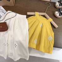 Thumbnail for Sleeveless Tops & Pants – Delikatny i stylowy – letni zestaw odzieży dziecięcej