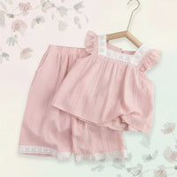 Thumbnail for Sleeveless Tops & Pants – Delikatny i stylowy – letni zestaw odzieży dziecięcej