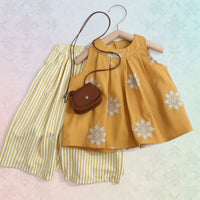 Thumbnail for Sleeveless Tops & Pants – Delikatny i stylowy – letni zestaw odzieży dziecięcej