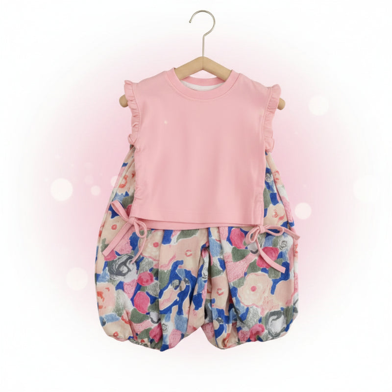 Sleeveless Tops & Pants – Delikatny i stylowy – letni zestaw odzieży dziecięcej