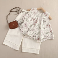 Thumbnail for Sleeveless Tops & Pants – Delikatny i stylowy – letni zestaw odzieży dziecięcej