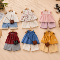 Thumbnail for Sleeveless Tops & Pants – Delikatny i stylowy – letni zestaw odzieży dziecięcej