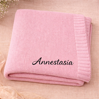 Thumbnail for Personalized Baby Blanket – Miękki i wyjątkowy – bawełniany koc z indywidualnym haftem