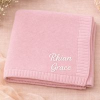 Thumbnail for Personalized Baby Blanket – Miękki i wyjątkowy – bawełniany koc z indywidualnym haftem