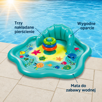 Thumbnail for SplashPlay – Bezpieczne i przyjemne – basenik dla niemowląt z parasolem przeciwsłonecznym