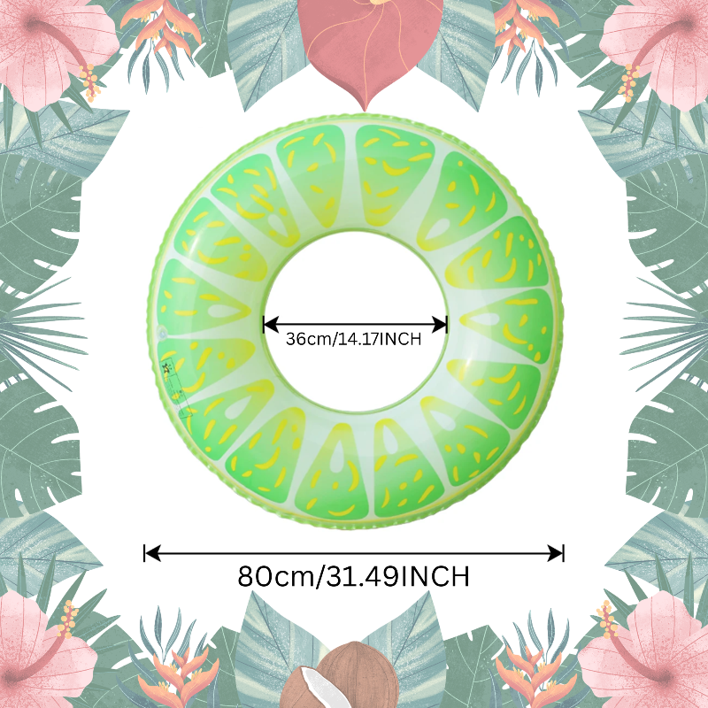 SunSplash – Tropikalny i wygodny – tropikalny koło do pływania z motywem owoców