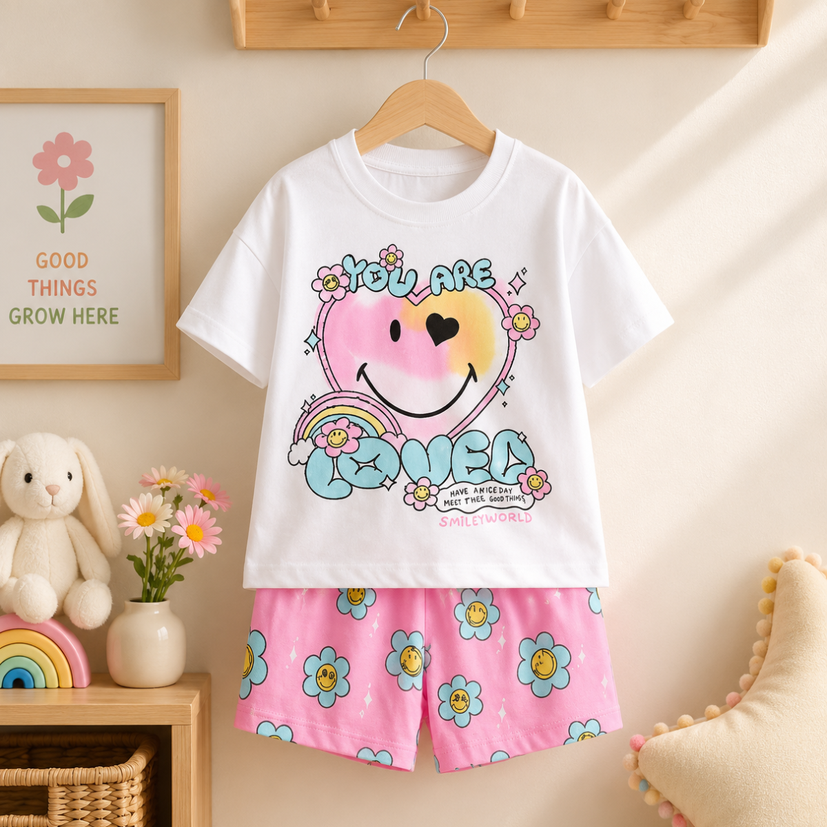 SunnyBloom – Zomer & Schattig – Dopasowany zestaw letni
