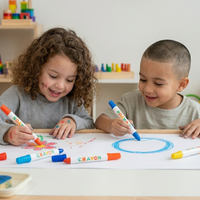 Thumbnail for TinyArt – Edukacyjne i bezpieczne – zestaw zmywalnych pisaków rozpuszczalnych w wodzie