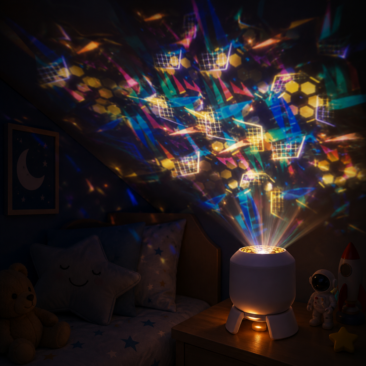 SeaDream – Zabawa i nauka – obrotowa lampka nocna LED 360°
