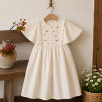 Thumbnail for Sleeveless Dress – Elegancka i wygodna – sukienka z koronkowym kołnierzem