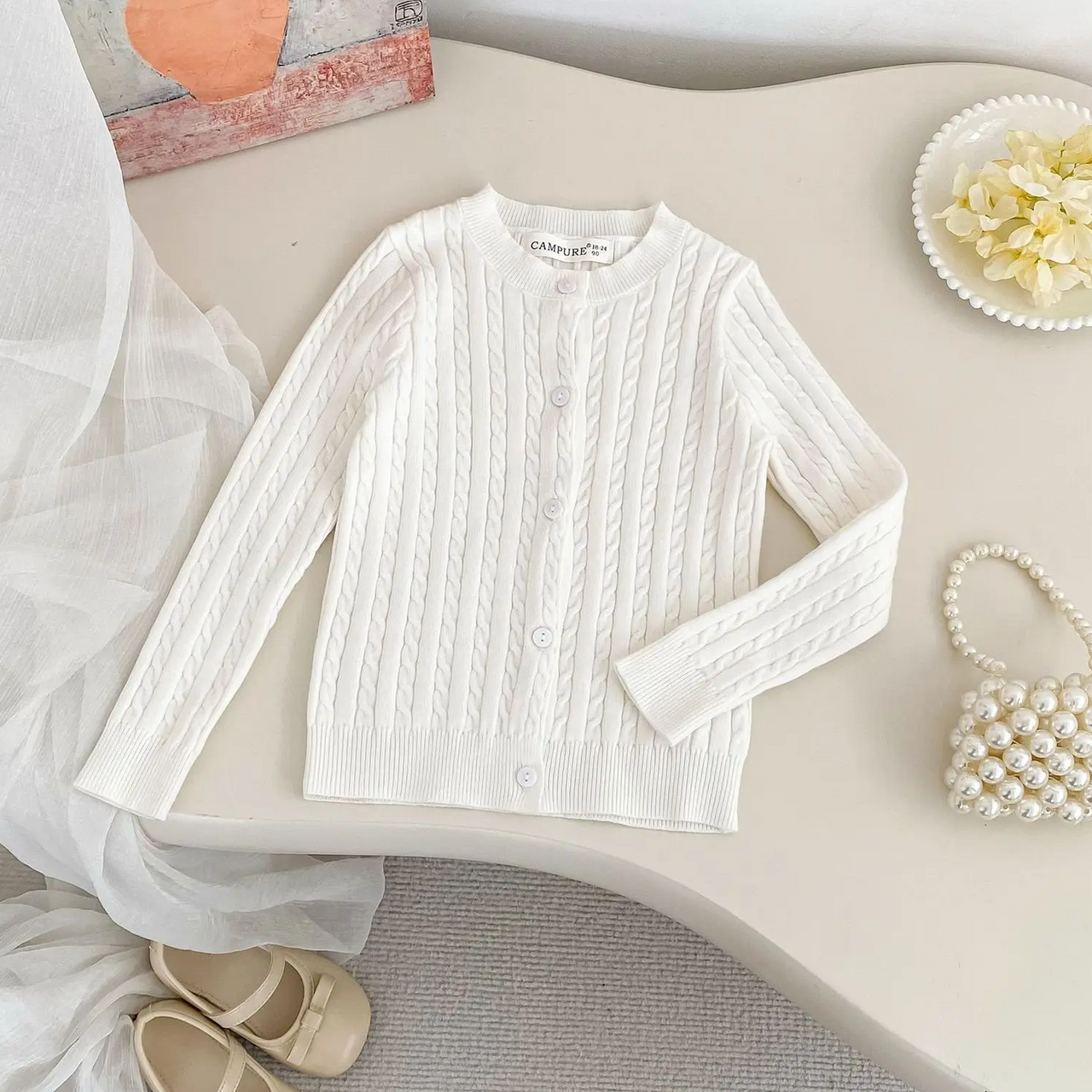 CozyBelle – Elegancka i ciepła – dzianinowa kamizelka z guzikami
